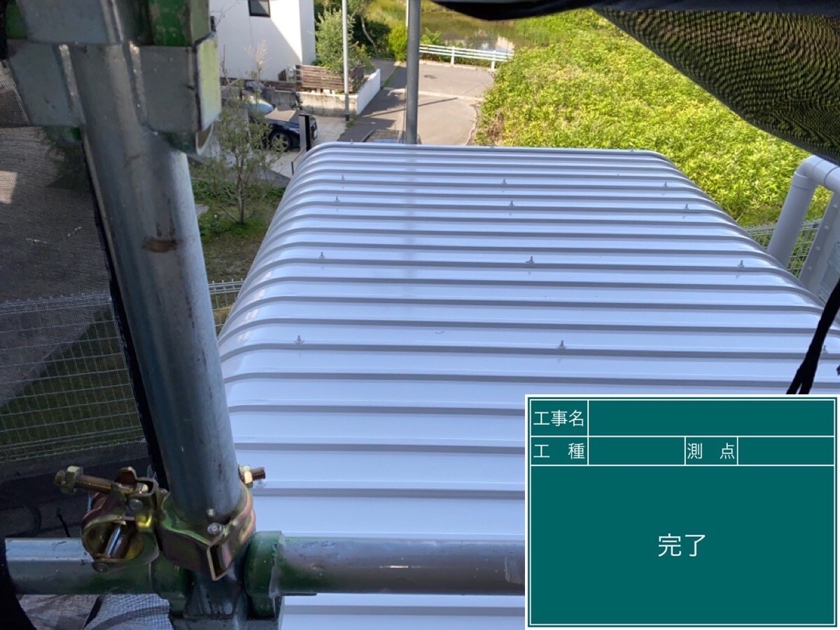 愛知県半田市 付帯部（受水タンク・駐輪場・駐車場ライン） 駐輪場施工完了