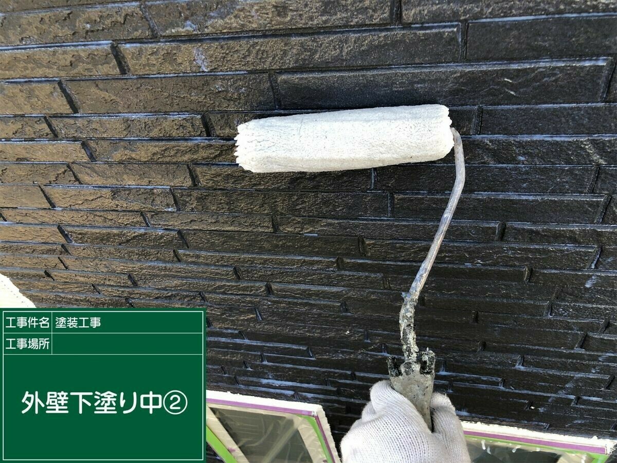名古屋市中川区 外壁１ の下塗り