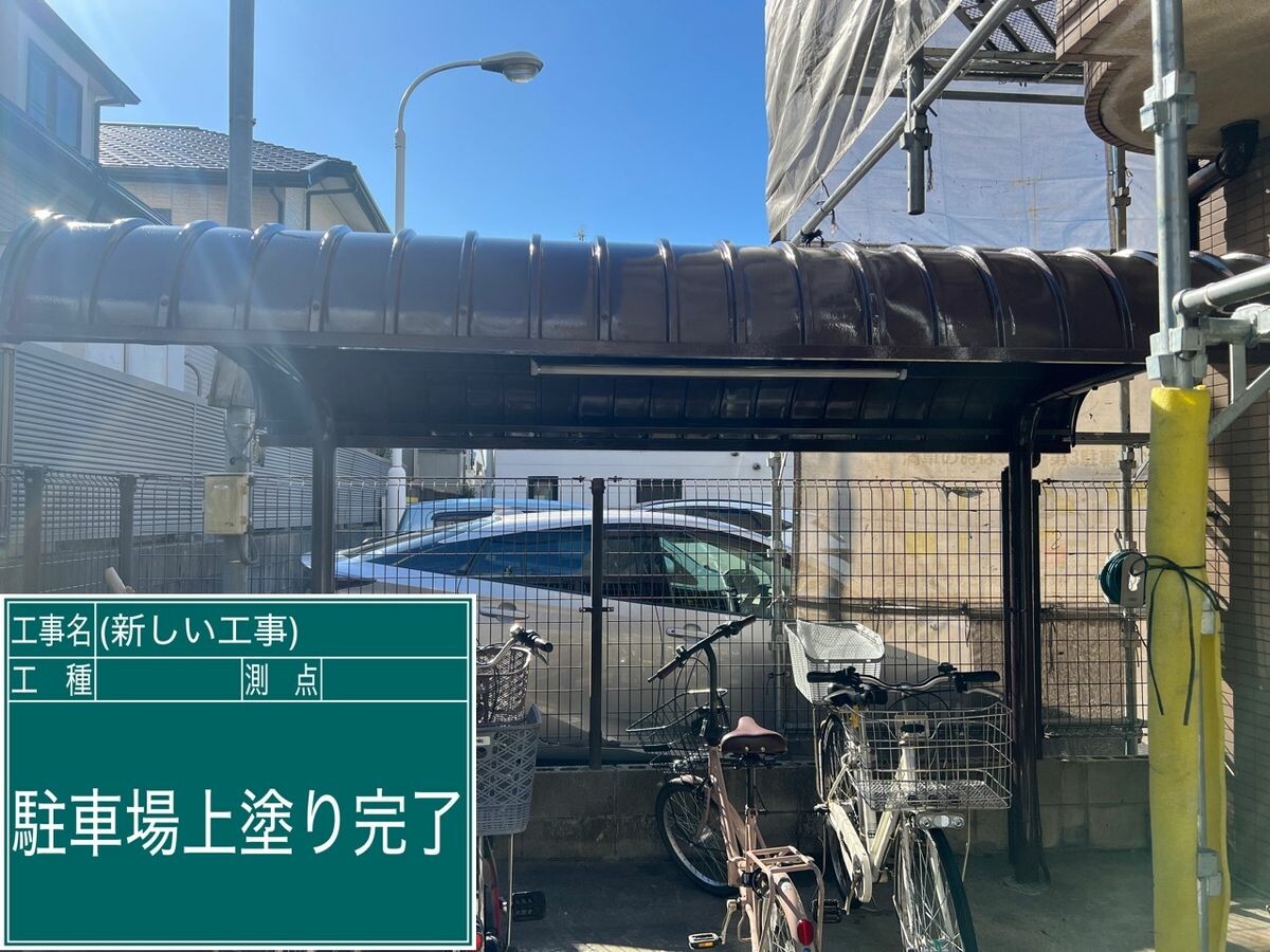 名古屋市緑区 鉄扉・門柱・駐輪場 駐輪場完了