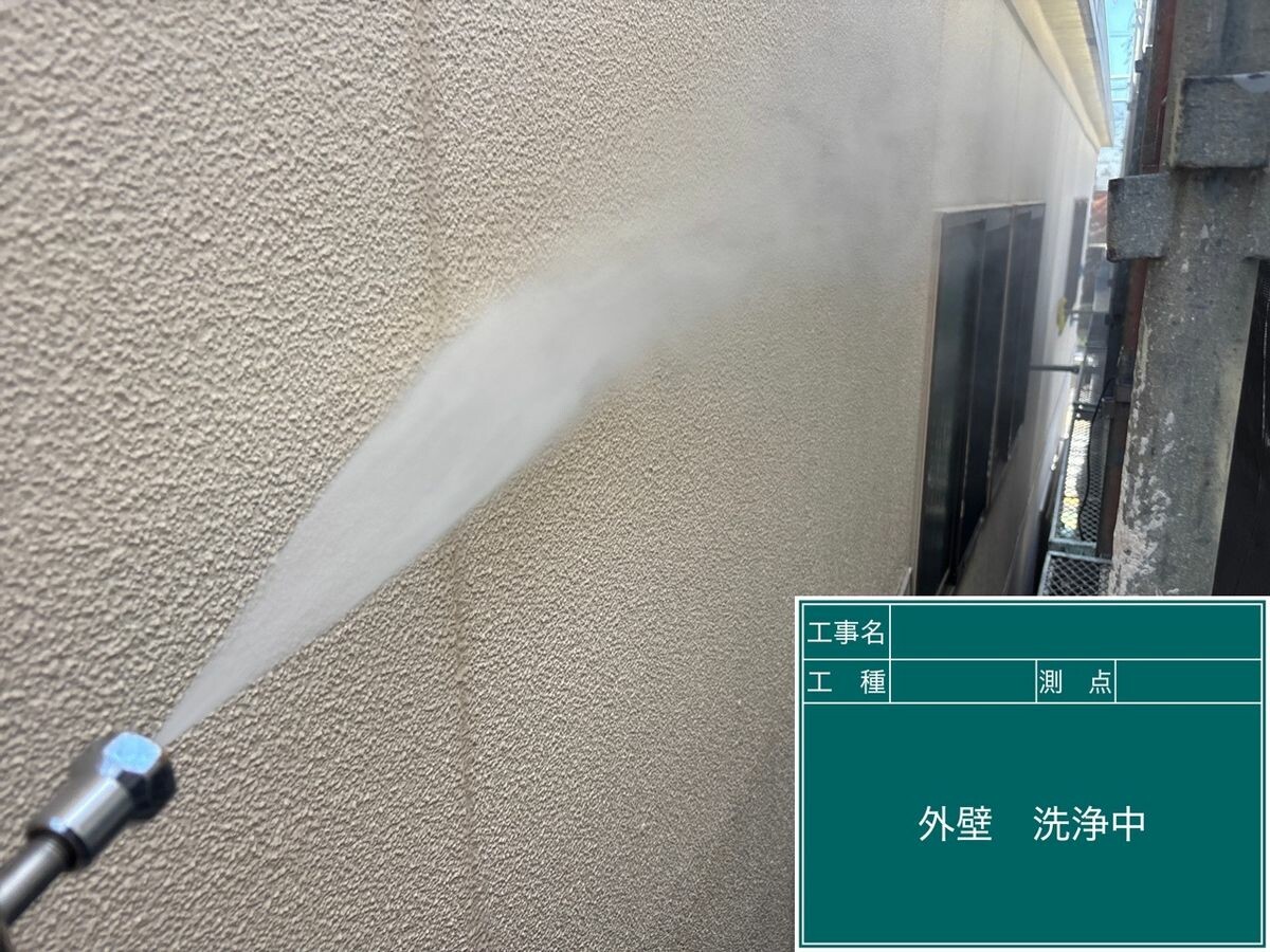 名古屋市中川区 外壁 高圧洗浄